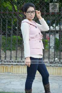 供應連帽加絨毛織背心配腰帶款前衛時尚的背心搭配_服裝服飾_世界工廠網中國產品信息庫