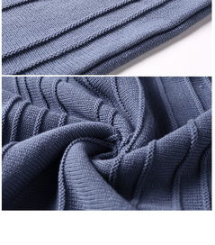 施悅名新款女裝歐美時尚毛織裙 高領拼接寬松內搭毛衣連衣裙